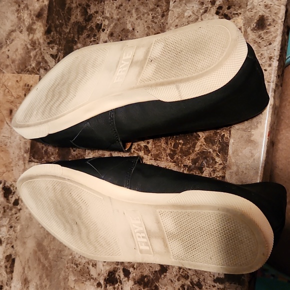 Frye Black Leather Woven Shoes Size 8.5 - Picture 5 of 6